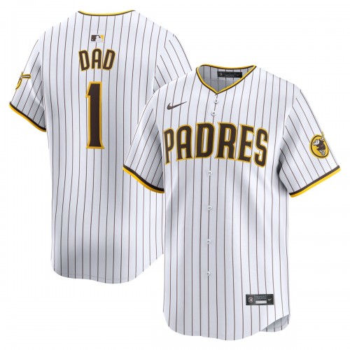 San Diego Padres Nike #1 Dad Home Limited Jersey - White