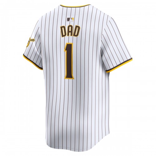 San Diego Padres Nike #1 Dad Home Limited Jersey - White