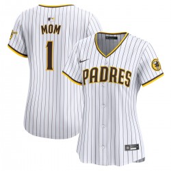 San Diego Padres Nike Women's #1 Mom Home Limited Jersey - White San Diego Padres Nike Women's #1 Mom Home Limited Jersey - White