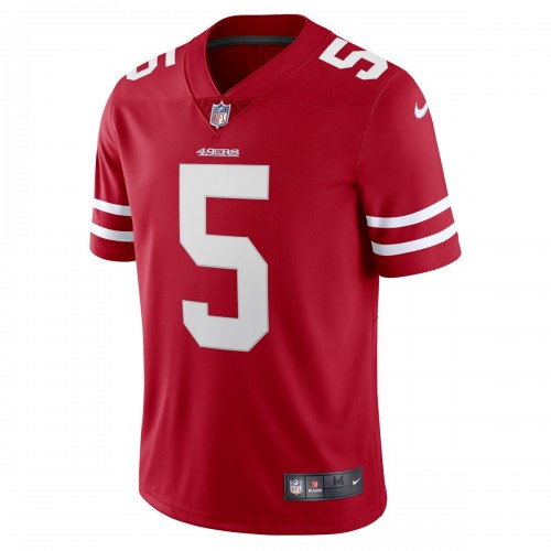 Trey Lance San Francisco 49ers Nike Vapor Limited Player Jersey - Scarlet