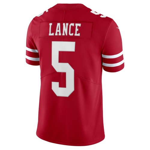 Trey Lance San Francisco 49ers Nike Vapor Limited Player Jersey - Scarlet