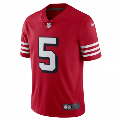 Trey Lance San Francisco 49ers Nike Alternate Vapor Limited Jersey - Scarlet