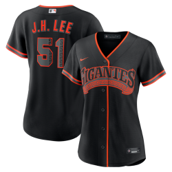 Jung Hoo Lee San Francisco Giants Nike Women's Alternate Replica Jersey - Black Jung Hoo Lee San Francisco Giants Nike Women's Alternate Replica Jersey - Black