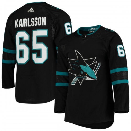 Erik Karlsson San Jose Sharks adidas Alternate Authentic Player Jersey - Black