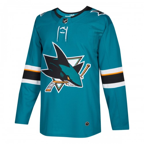San Jose Sharks adidas Home Authentic Blank Jersey - Teal