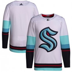 Seattle Kraken adidas Away Primegreen Authentic Jersey - White Seattle Kraken adidas Away Primegreen Authentic Jersey - White