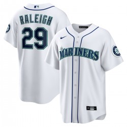 Cal Raleigh Seattle Mariners Nike Home Replica Jersey - White Cal Raleigh Seattle Mariners Nike Home Replica Jersey - White