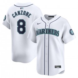 Dominic Canzone Seattle Mariners Nike Home Limited Player Jersey - White Dominic Canzone Seattle Mariners Nike Home Limited Player Jersey - White