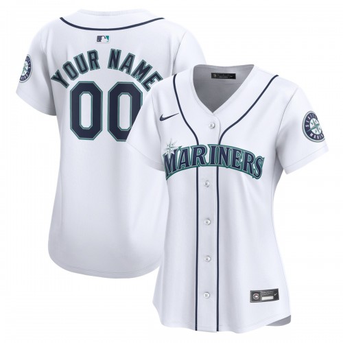 Seattle Mariners Nike Women's Home Limited Custom Jersey - White