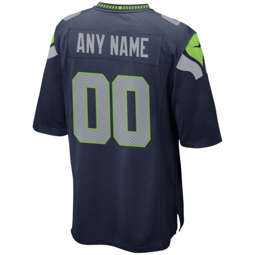 Seattle Seahawks Nike Custom Game Jersey - College Navy