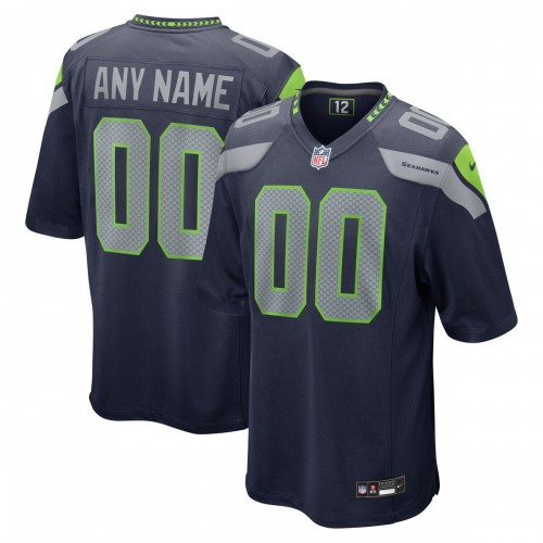 Seattle Seahawks Nike Custom Game Jersey - College Navy