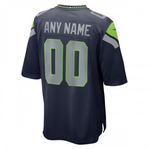 Seattle Seahawks Nike Custom Game Jersey - College Navy