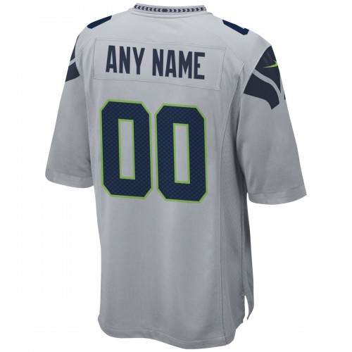 Seattle Seahawks Nike Alternate Custom Game Jersey - Gray