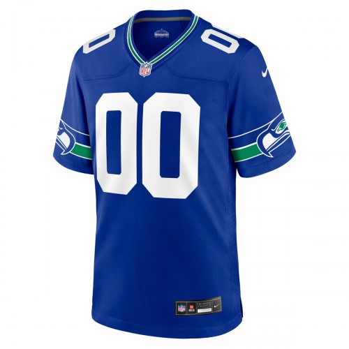 Seattle Seahawks Nike Throwback Custom Jersey - Royal