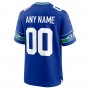 Seattle Seahawks Nike Throwback Custom Jersey - Royal