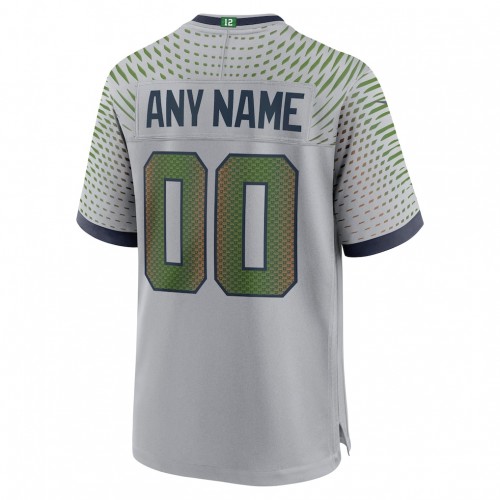Seattle Seahawks Nike 2025 Rivalries Collection Custom Game Jersey - Wolf Gray