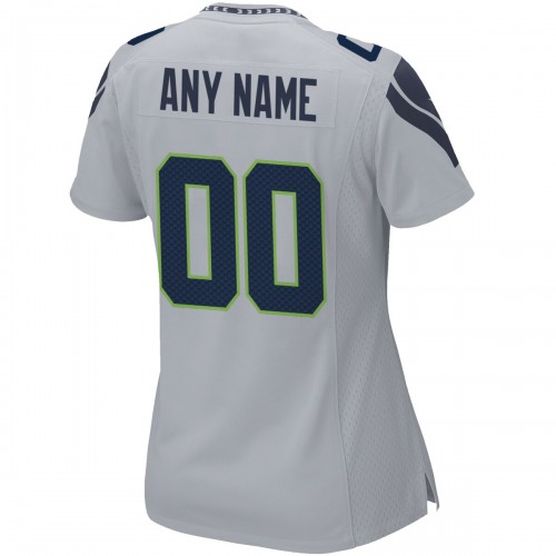 Seattle Seahawks Nike Women's Alternate Custom Game Jersey - Gray