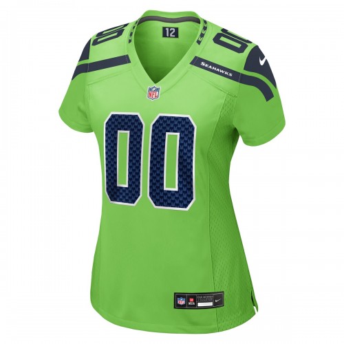 Seattle Seahawks Nike Women's Alternate Custom Game Jersey - Neon Green