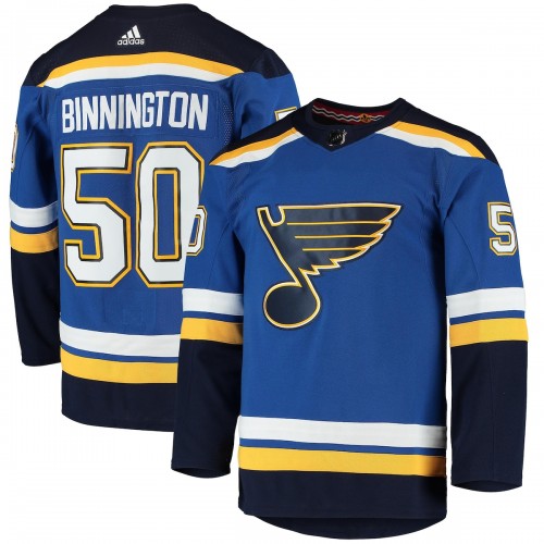 Jordan Binnington St. Louis Blues adidas Home Authentic Player Jersey - Blue