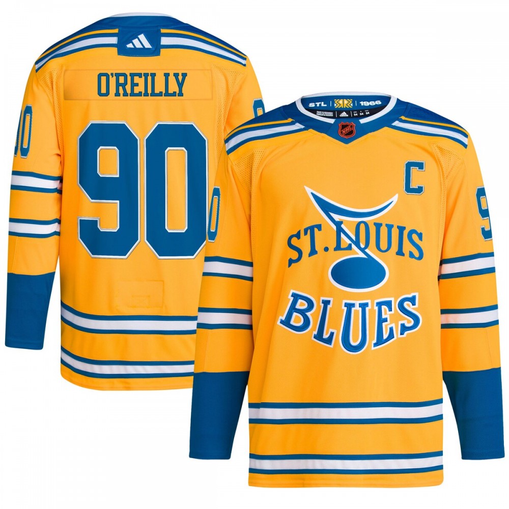 Ryan O''Reilly St. Louis Blues adidas Reverse Retro 2.0 Authentic Player Jersey - Yellow