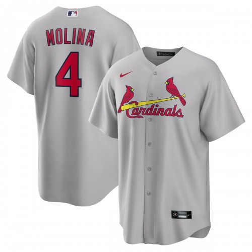 Yadier Molina St. Louis Cardinals Nike Road Replica Player Name Jersey - Gray
