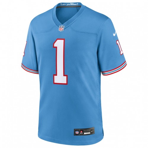 Cameron Ward Tennessee Titans Nike 2025 NFL Draft First Round Pick 2nd Alternate Game Jersey - Light Blue