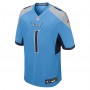 Cameron Ward Tennessee Titans Nike 2025 NFL Draft First Round Pick Game Jersey - Light Blue