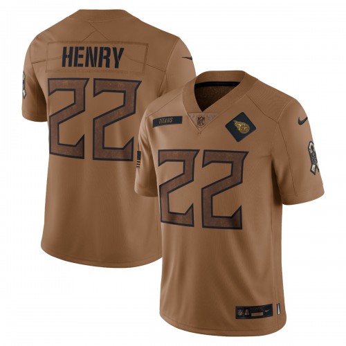 Derrick Henry Tennessee Titans Nike 2023 Salute To Service Limited Jersey - Brown