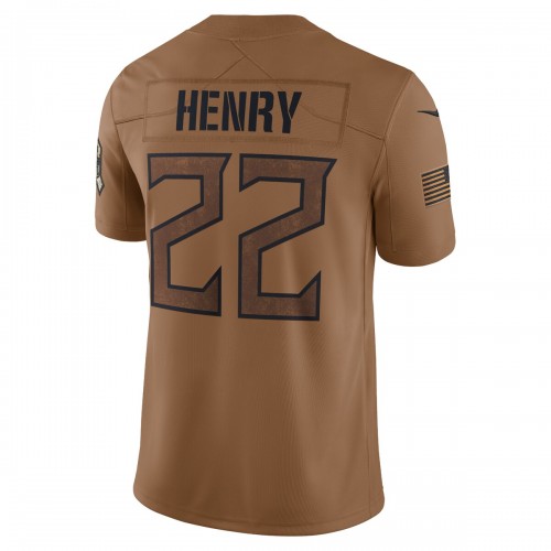 Derrick Henry Tennessee Titans Nike 2023 Salute To Service Limited Jersey - Brown