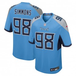 Jeffery Simmons Tennessee Titans Nike Team Game Jersey -  Light Blue