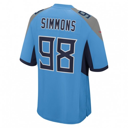 Jeffery Simmons Tennessee Titans Nike Team Game Jersey -  Light Blue