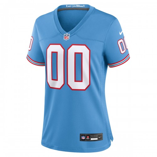 Tennessee Titans Nike Women's Oilers Throwback Custom Game Jersey - Light Blue