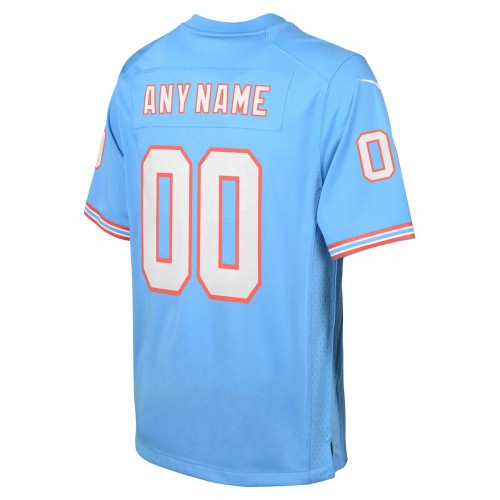 Tennessee Titans Nike Youth Oilers Throwback Custom Game Jersey - Light Blue