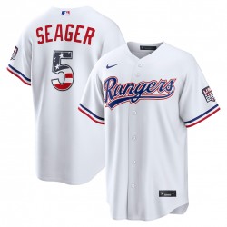 Corey Seager Texas Rangers Nike USA 250 Fourth of July Home Stadium Jersey - White