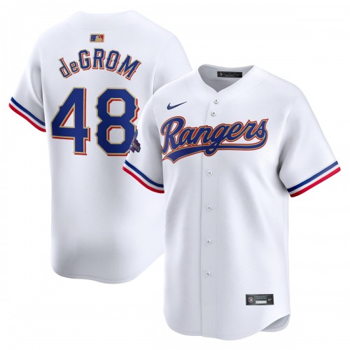 Jacob deGrom Texas Rangers Nike 2024 Gold Collection Limited Player Jersey – White