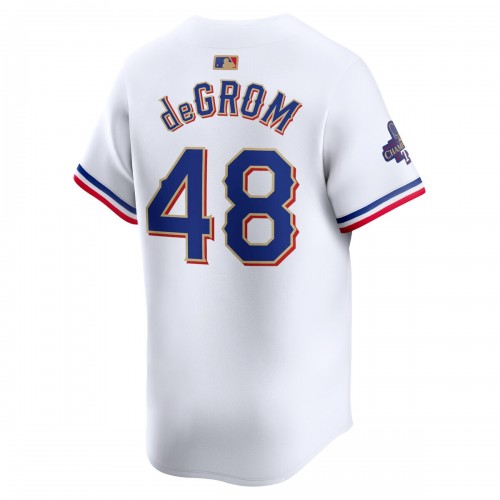 Jacob deGrom Texas Rangers Nike 2024 Gold Collection Limited Player Jersey – White