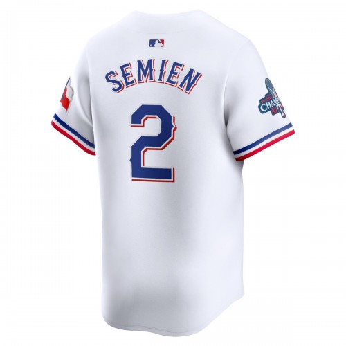 Marcus Semien Texas Rangers Nike Home 2023 World Series Champions Limited Jersey - White