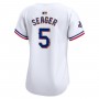 Corey Seager Texas Rangers Nike Women's 2024 Gold Collection Limited Player Jersey – White