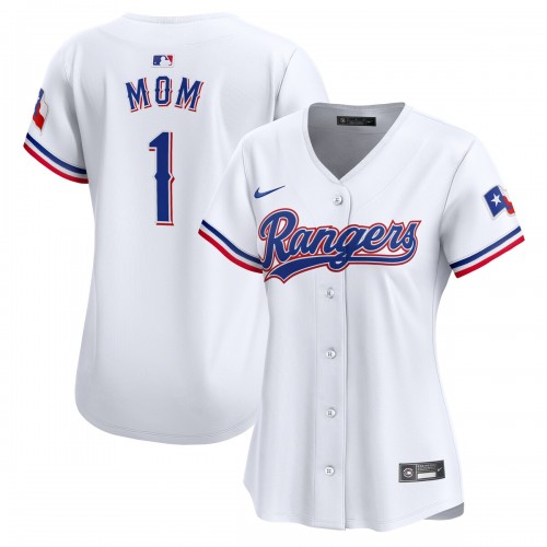 Texas Rangers Nike Women's #1 Mom Home Limited Jersey - White