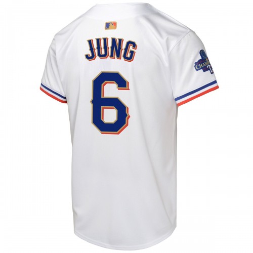 Josh Jung Texas Rangers Nike Youth 2024 Gold Collection Limited Player Jersey – White