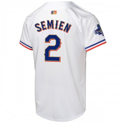 Marcus Semien Texas Rangers Nike Youth 2024 Gold Collection Limited Player Jersey – White