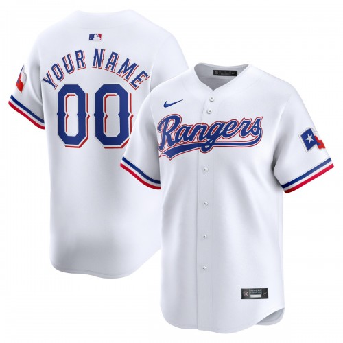 Texas Rangers Nike Youth Home Limited Custom Jersey - White