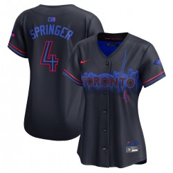 George Springer Toronto Blue Jays Nike Women's 2024 City Connect Limited Player Jersey - Navy George Springer Toronto Blue Jays Nike Women's 2024 City Connect Limited Player Jersey - Navy