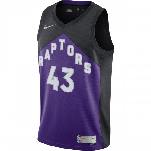 Pascal Siakam Toronto Raptors Nike 2020/21 Swingman Player Jersey Black/Purple - Earned Edition