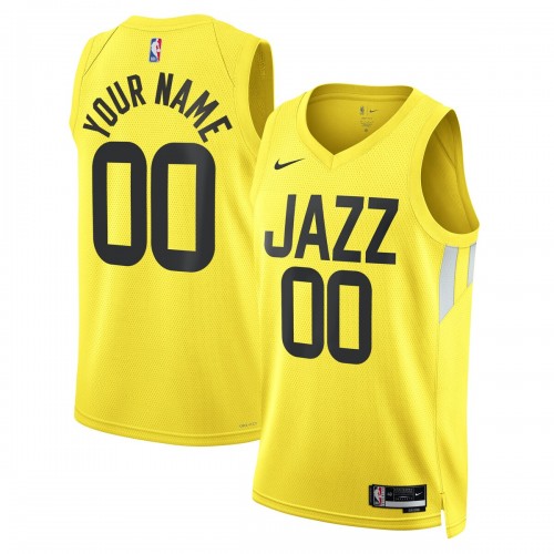 Utah Jazz Nike Unisex 2022/23 Swingman Custom Jersey Gold - Icon Edition