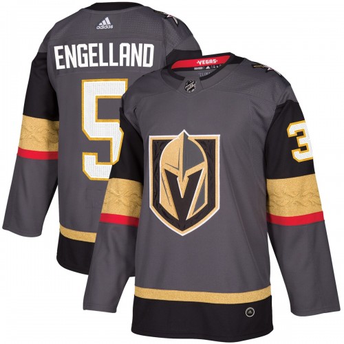 Deryk Engelland Vegas Golden Knights adidas Authentic Player Jersey - Gray