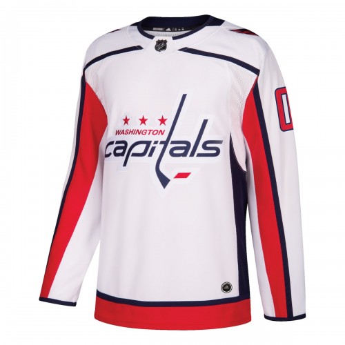 Washington Capitals adidas Away Authentic Custom Jersey - White