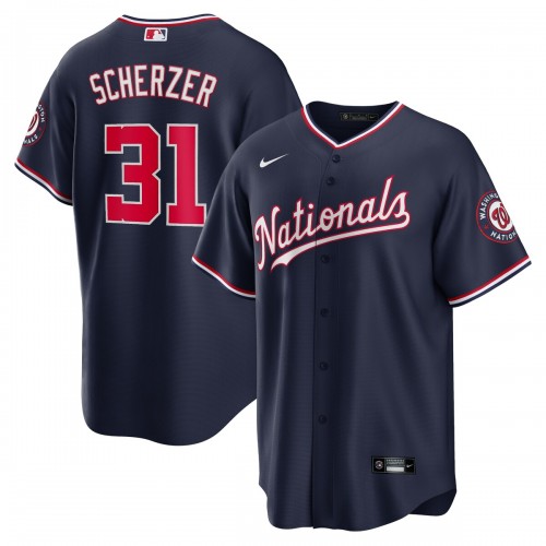 Max Scherzer Washington Nationals Nike Alternate Replica Player Name Jersey - Navy