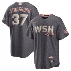 Stephen Strasburg Washington Nationals Nike City Connect Replica Player Jersey - Charcoal Stephen Strasburg Washington Nationals Nike City Connect Replica Player Jersey - Charcoal