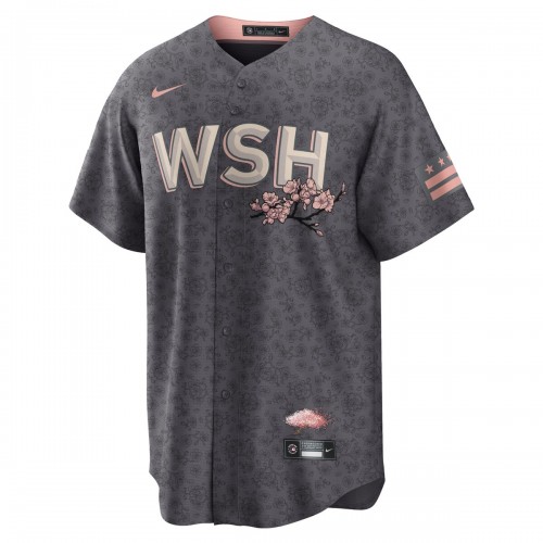 Stephen Strasburg Washington Nationals Nike City Connect Replica Player Jersey - Charcoal